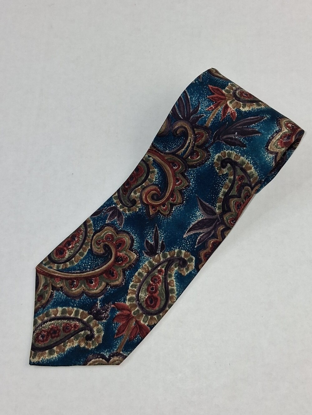 Pierre Balmain Multicolor Jewel Tone Paisley 100% Silk Nectie